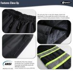Hi-Vis Waterproof Rain Pants with Reflective Strips