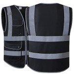 Class 2 Retro-Reflective Safety Vest with 9 Pockets