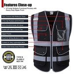 Class 2 Retro-Reflective Safety Vest with 9 Pockets