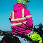 Pink and Black USA Flag HiVis Safety Hoodie