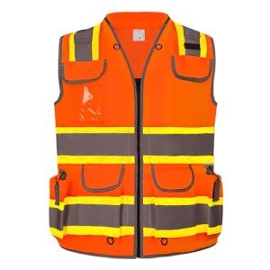 High-Visibility Reflective Safety Vest with Padded Neck
