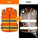 High-Visibility Reflective Safety Vest with Padded Neck