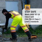 Men’s Hi-Vis Waterproof Insulated Safety Bib Pants