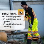 Men’s Hi-Vis Waterproof Insulated Safety Bib Pants