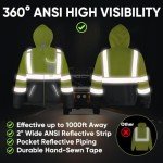 TICONN Reflective High Visibility Safety Hoodie 2XL