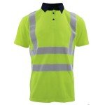 Men's Hi-Vis Polo Shirt with Reflective Stripes