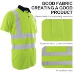 Men's Hi-Vis Polo Shirt with Reflective Stripes