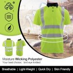 Men's Hi-Vis Polo Shirt with Reflective Stripes