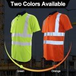 Men's Hi-Vis Polo Shirt with Reflective Stripes