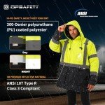 Men's Hi-Visibility Heated Jacket with Detachable Hood