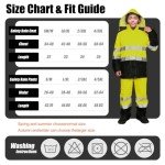 Hi-Vis Waterproof Rain Jacket for Men and Women