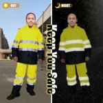 Hi-Vis Waterproof Rain Jacket for Men and Women