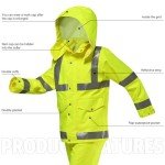 High Visibility Waterproof Rain Jacket for All
