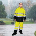 Hi-Vis Waterproof Rain Jacket for Men and Women