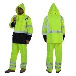 Hi-Vis Waterproof Rain Jacket for Men