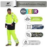 Hi-Vis Waterproof Rain Jacket for Men