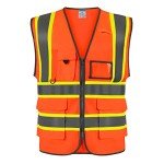 High Visibility Safety Vest with Pockets & Reflectors