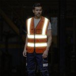 High Visibility Safety Vest with Pockets & Reflectors