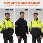 High Visibility Winter Bomber Jacket with Fleece