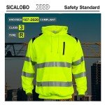 High Visibility Safety Hoodie for Men - Yellow