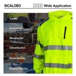 High Visibility Safety Hoodie for Men - Yellow