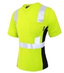 High Visibility Women's Safety T-Shirt with Reflective Tape