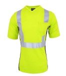 High Visibility Women's Safety T-Shirt with Reflective Tape