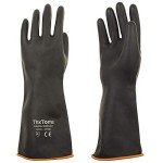 ThxToms Chemical Resistant Latex Gloves, 14" Black