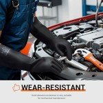 ThxToms Chemical Resistant Latex Gloves, 14" Black