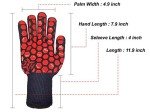 Heat Resistant Oven Gloves - 932°F, Silicone Coating
