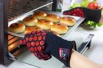 Heat Resistant Oven Gloves - 932°F, Silicone Coating