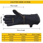 Heat Resistant Leather Welding Gloves for Adults