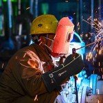 Heat Resistant Leather Welding Gloves for Adults