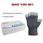 Heat Resistant BBQ Gloves with Nitrile Liners