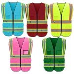 Custom Reflective Safety Vest with Pockets - Yellow