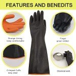 22" Heavy Duty Chemical Resistant Latex Gloves