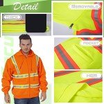 High Visibility Safety Hoodie with Removable Sleeves