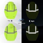 High Visibility Waterproof Rain Jacket for Men/Women