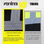 Men's High Visibility Safety Fleece Hoodie, Black XL