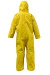 Heavy Duty Yellow Chemical Protection Coverall with Hood