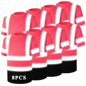 Hi-Vis Short Sleeve Safety Shirts – Pink 2XL Pack