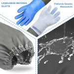 Long Chemical Resistant Rubber Gloves - Medium Size