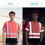 Hi-Vis Short Sleeve Safety Shirts – Pink 2XL Pack