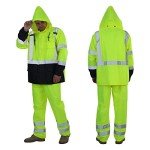 High-Visibility Waterproof Rain Jacket for Men