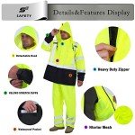 High-Visibility Waterproof Rain Jacket for Men
