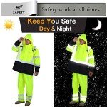 High-Visibility Waterproof Rain Jacket for Men