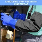 Long Chemical Resistant Rubber Gloves - Medium Size