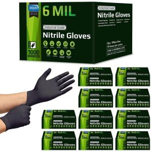 Heavy Duty 6Mil Nitrile Disposable Gloves