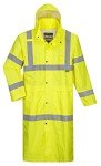 Men's Hi Vis Waterproof Raincoat with Hood - Yellow