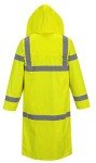 Men's Hi Vis Waterproof Raincoat with Hood - Yellow